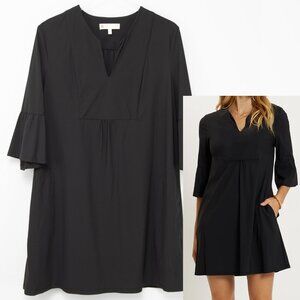 Jude Connally Kerry Dress Lightweight Jude Cloth 3/4 Sleeve Mini Black Large